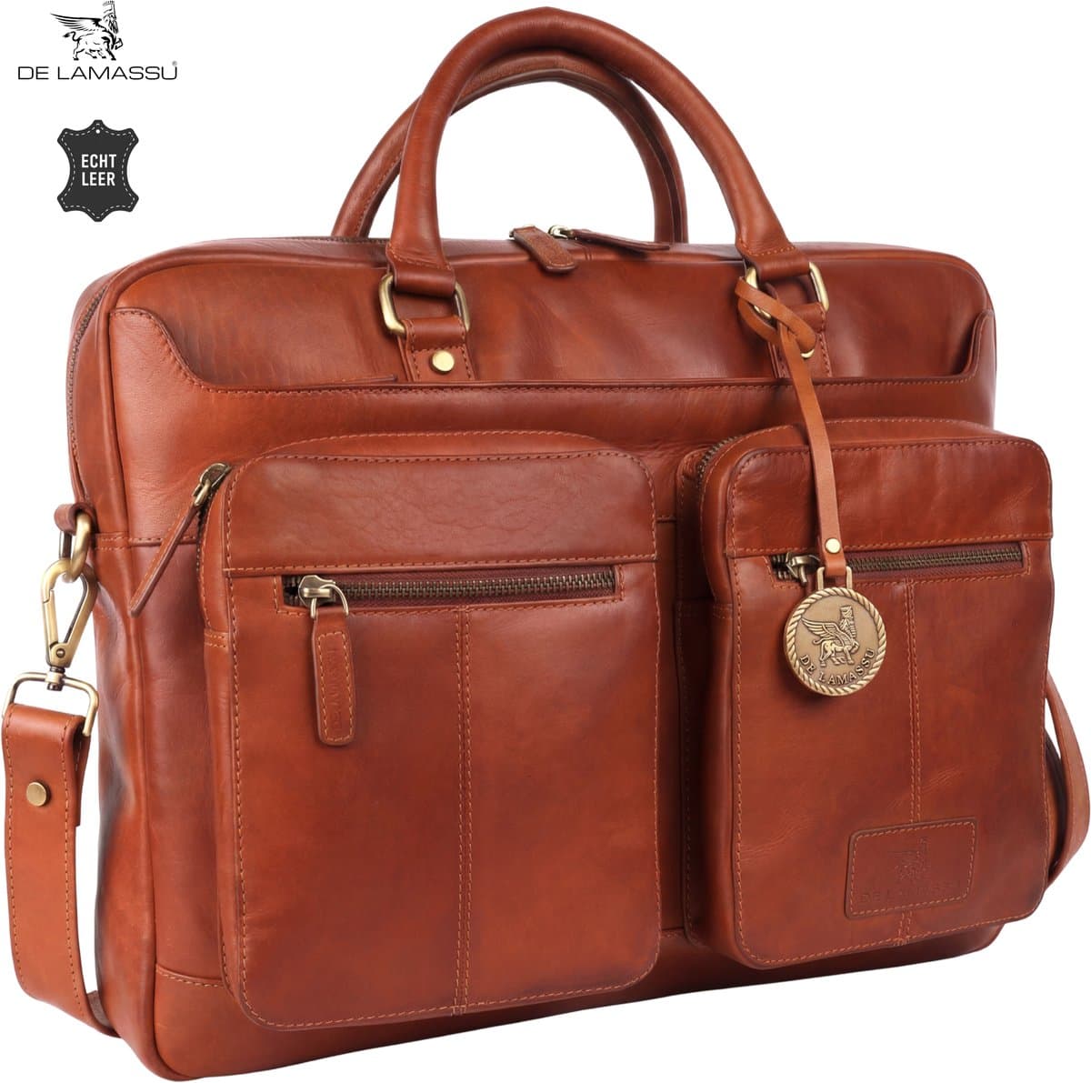 DE LAMASSU® Celina ( Cognac ) MZ-1028 – Elegantie ontmoet functionaliteit