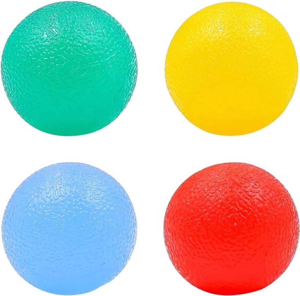 Hand Oefening Ball Grip Trainer voor Stress Relief en Handspier Versterking - Set van 4