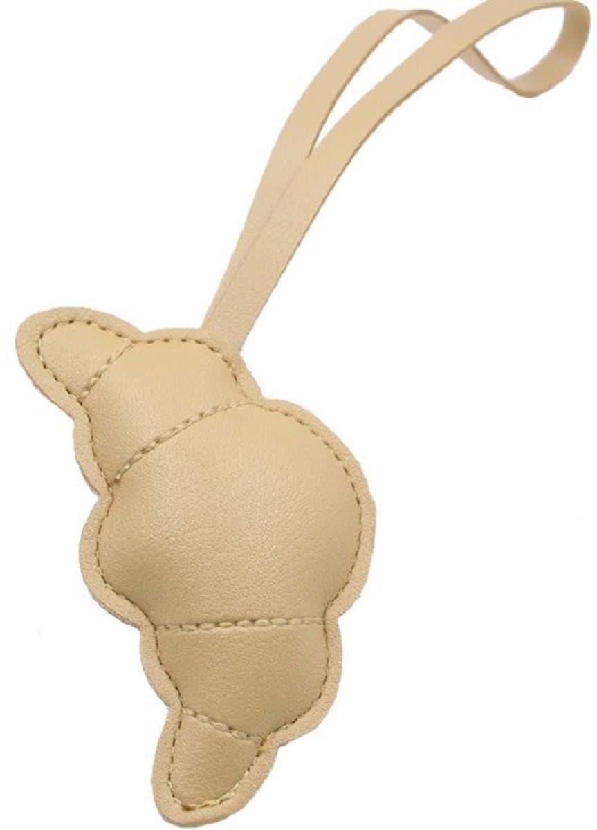 Deze leuke en mooie croissant wil je graag aan je spullen vastmaken als herkenning. De croissant kan bijv. als sleutelhanger aan je sleutelbos, tas, rugzak, etui worden bevestigd. Dit is geen speelgoed. Voor uzelf of als cadeau.