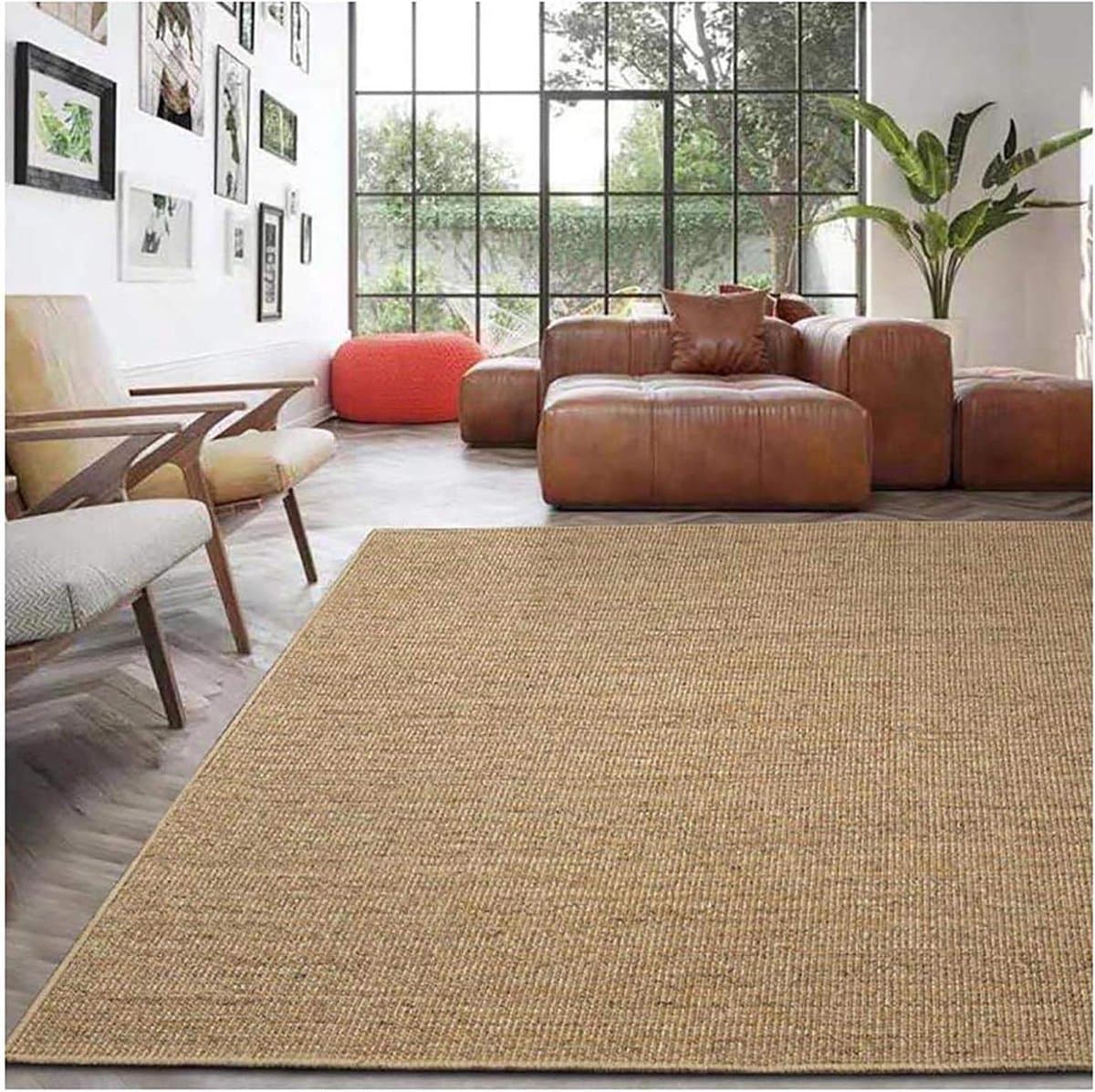 Sisal Vloerkleed - Natuurlijk Jute - Woonkamer Decoratie - Handgemaakt Kwaliteit - 8 mm dik - Beige