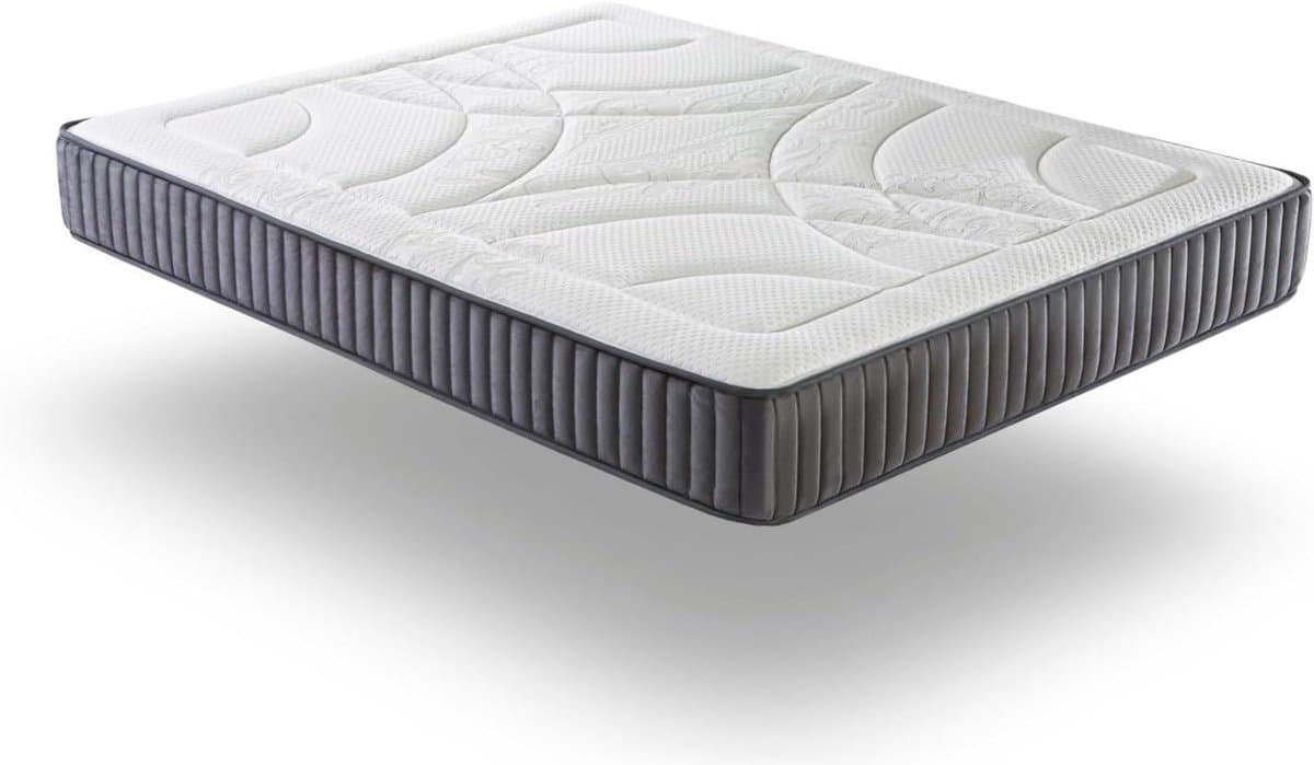 Pocketvering Matras - Traagschuim Matras - Goede Nachtrust - Dubbelzijdig - 160x190 cm - Grijs