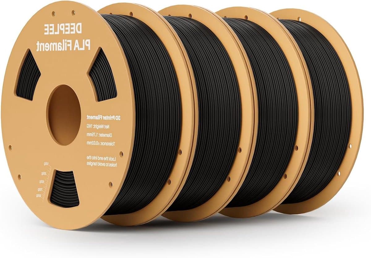 PLA Filament - 3D Printer Materiaal - 3D Printen - Hoge Maatnauwkeurigheid - 4 kg - Zwart