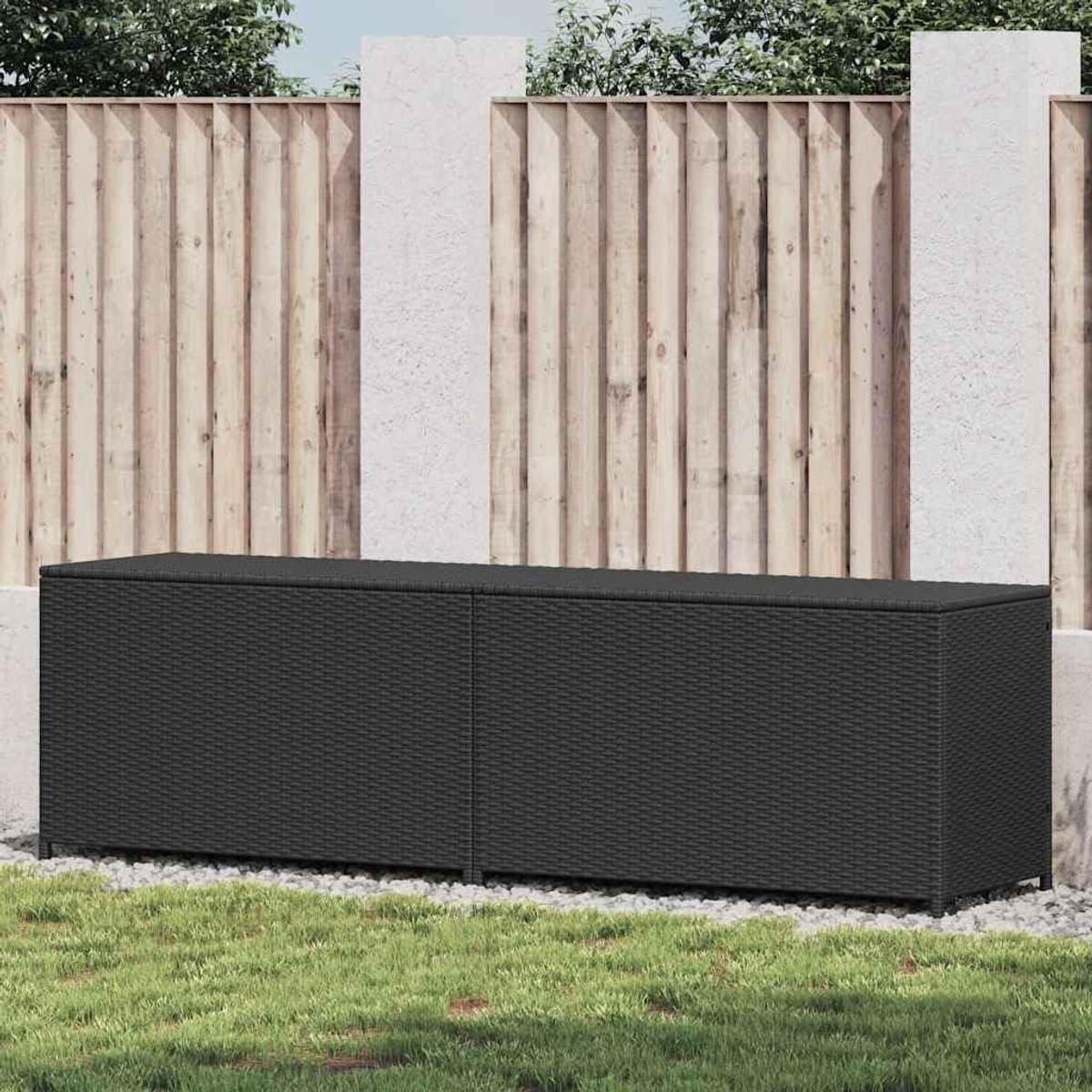 Opbergdoos Tuin - Buitenbox Kussenbox - Opbergen Terrasmeubels - Waterdichte Voering - 200 x 50 x 60 cm - Zwart