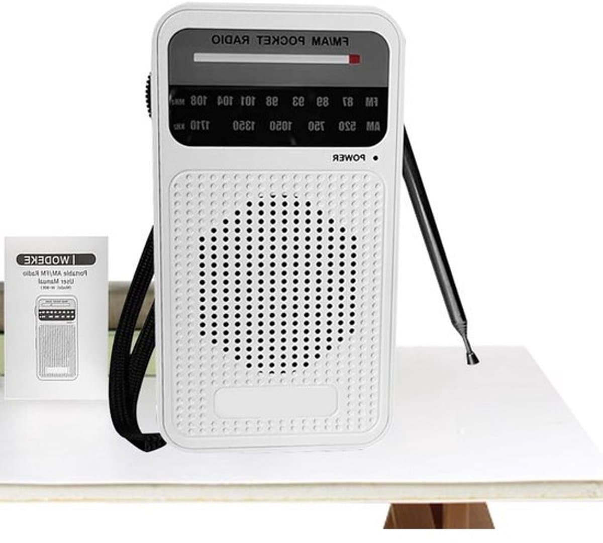 Zakradio Draadloze Speaker - Persoonlijke Radio - Muziek Luisteren Buiten - Batterijgevoed Gemak - Compact Formaat - Wit