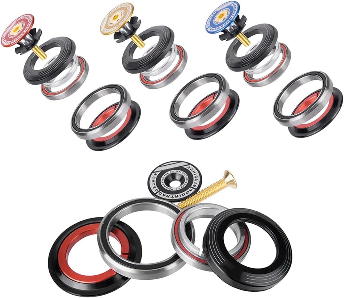 Tapered en rechte buis fiets headset voor racefietsen - 42mm en 52mm compatibel met hoogwaardige lagers