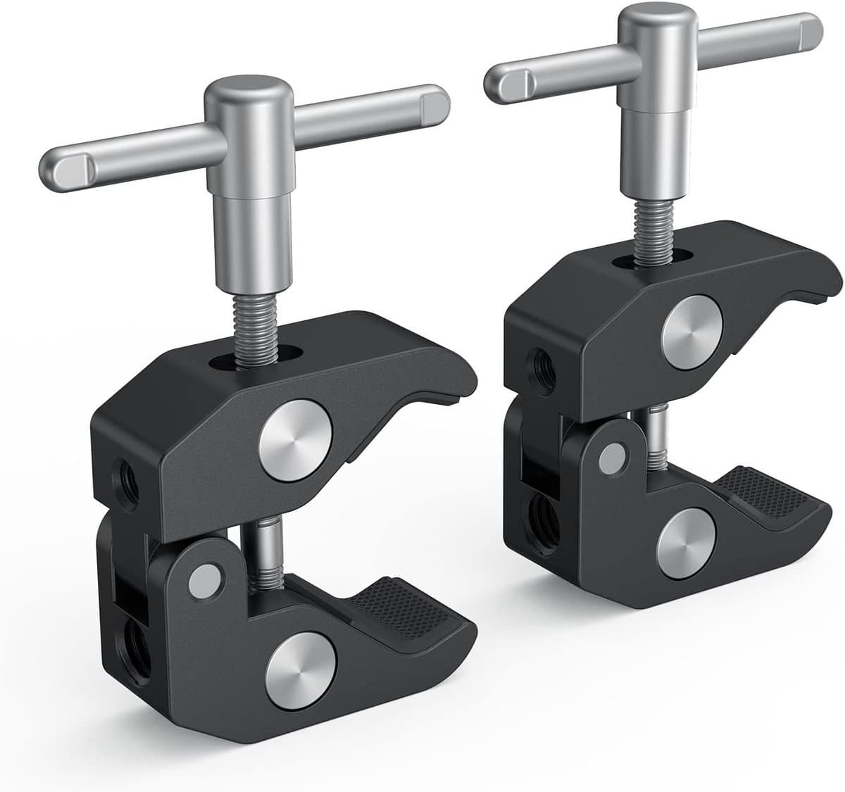Super Clamp Set voor Statiefpoten, Cameramonitor en LED-verlichting - 2 Stuks, Professioneel en Duurzaam