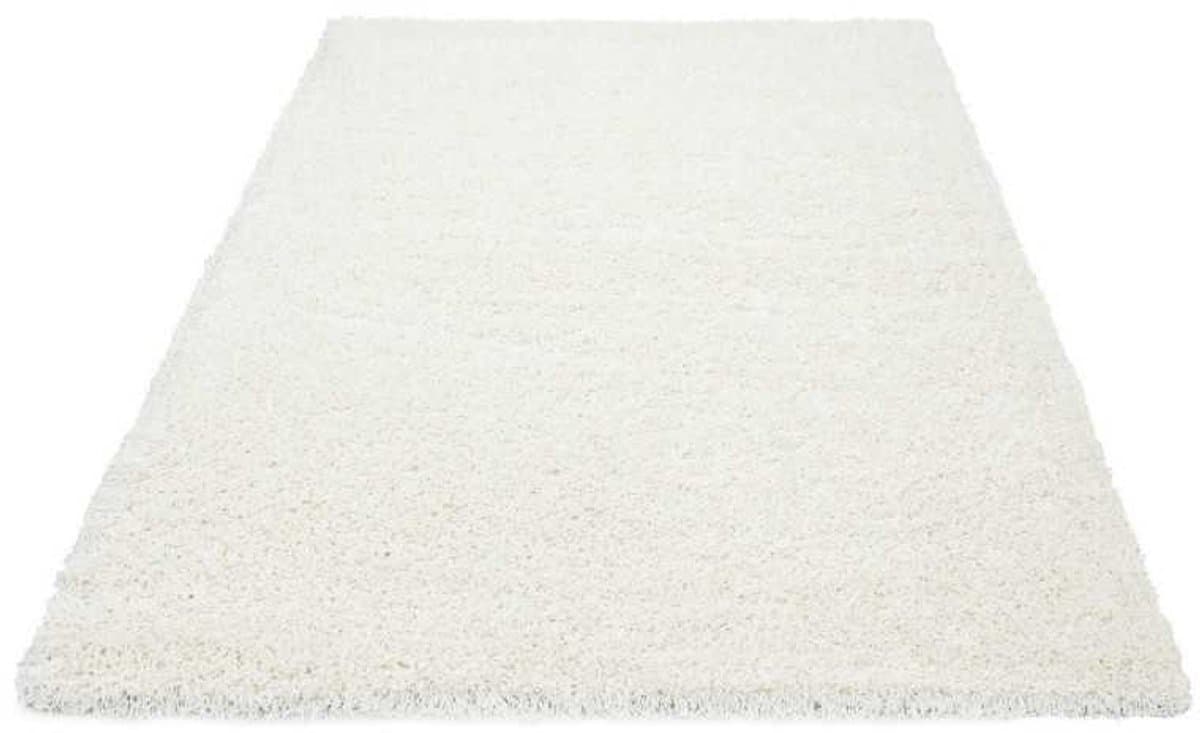 Hoogpolig vloerkleed, effen kleur: CRÈME 80x250 cm