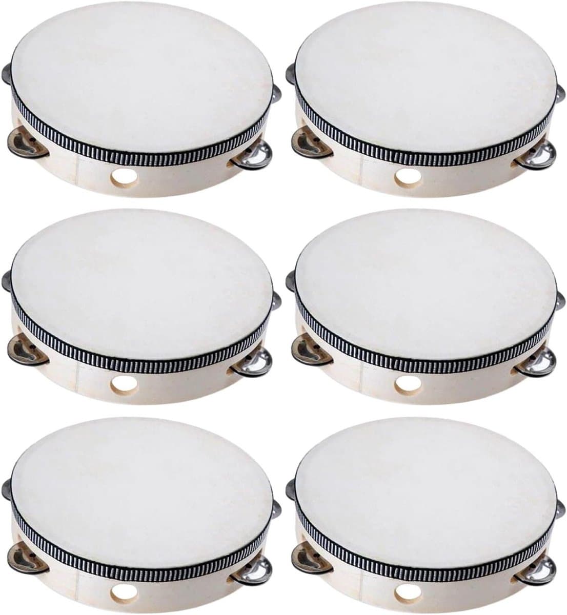 Kinder Tamboerijn - Percussie Instrument - Muziek Ontdekken - Lichtgewicht Ontwerp - 6 Inch - Houtkleur