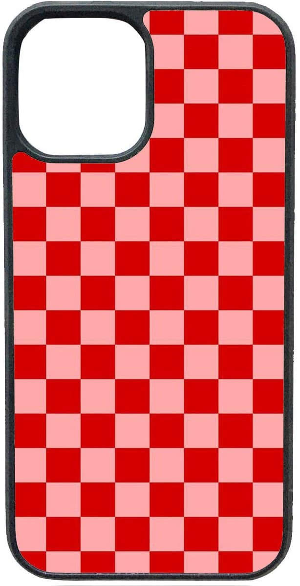 Telefoonhoesje - GEBLOKT ROZE ROOD - Iphone 16 Plus