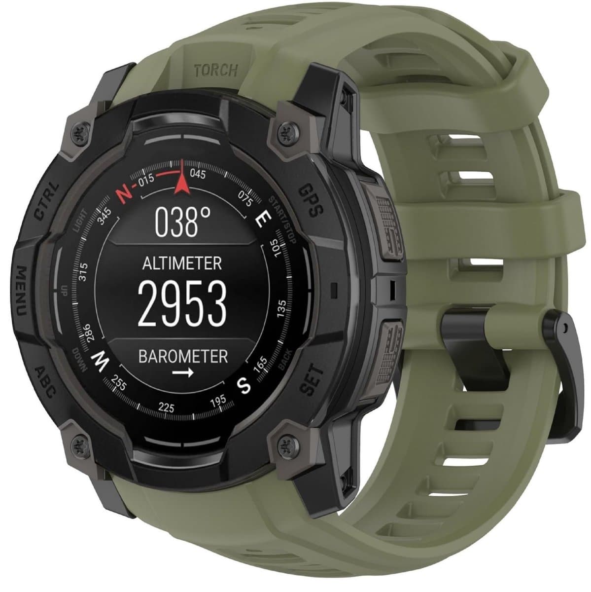 Dailygoods - Zachte Siliconen Armband voor Garmin Instinct 3 45 mm