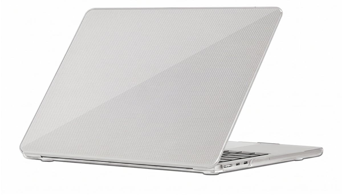 MYWAY, Hoesje voor MacBook Air 14 inch Harde Getextureerde Antislip Model DotSkin, Transparant