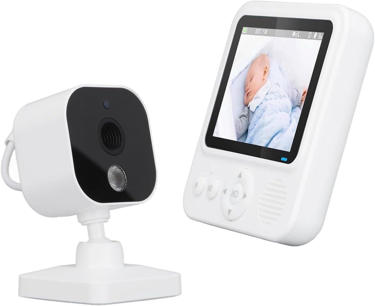 Babyfoon Video Monitor - Babycamera Nachtzicht - Babykamer Bewaken - Tweeweg Audio - 2.8 Inch HD - Wit
