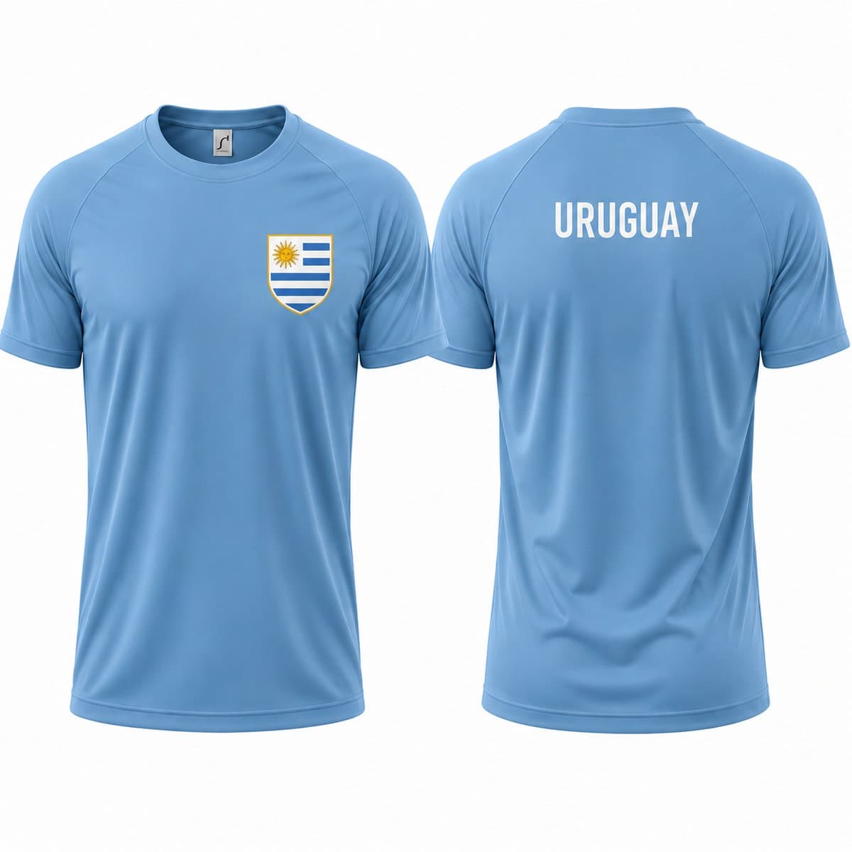 Landenteams Uruguay - WK 2026 - Voetbal Shirt - Maat 128 - Voetbaltenue - Voetbal Spullen - Dry Fit - Ademend - Mesh - Raglan Mouwen