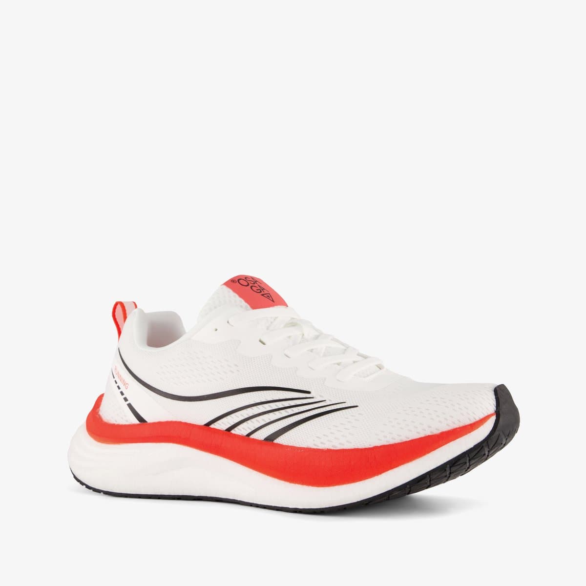 Osaga heren hardloopschoenen wit oranje - Maat 44 - Uitneembare zool