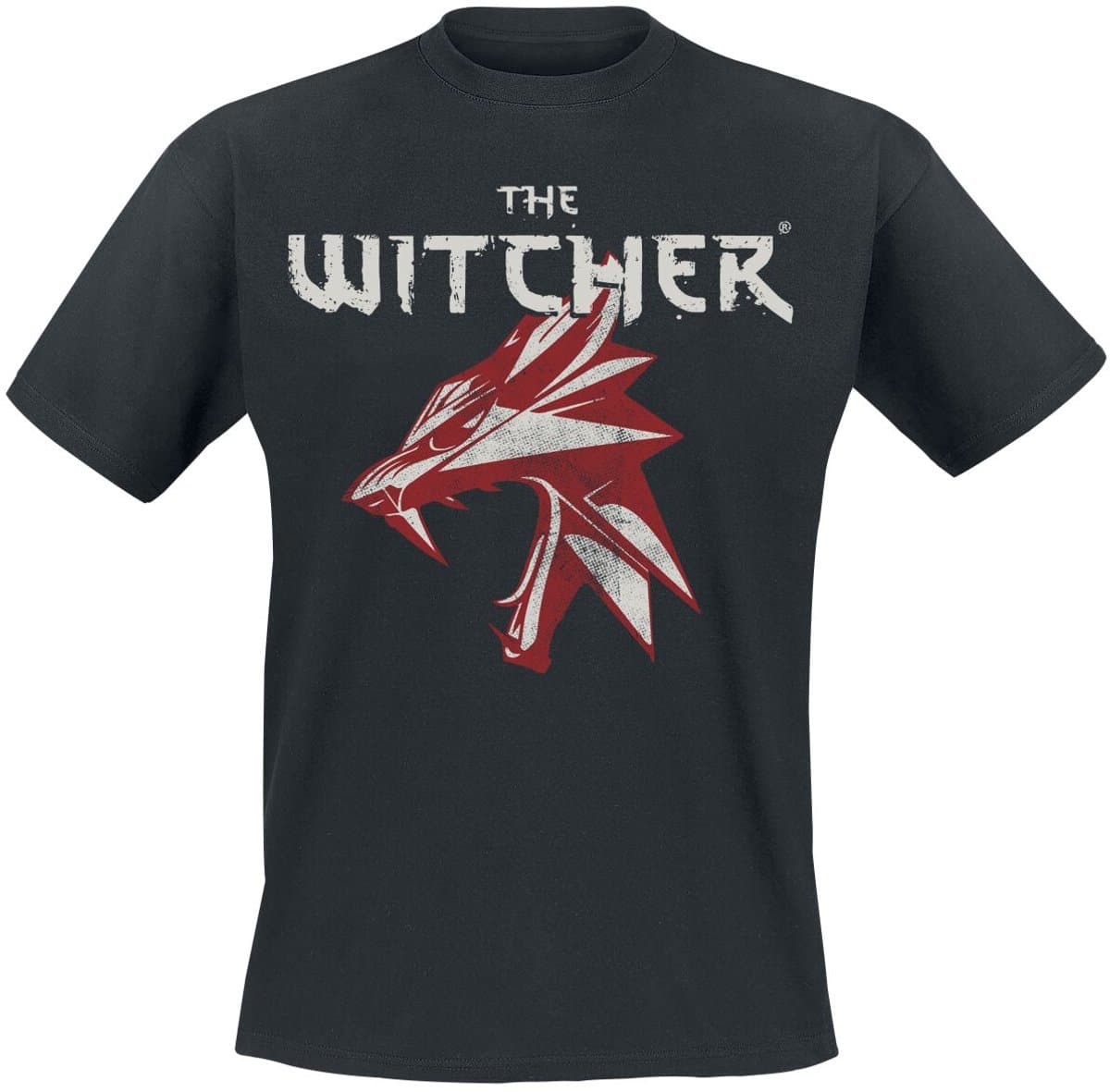 The Witcher Wolf Symbol Heren T-shirt - zwart - S