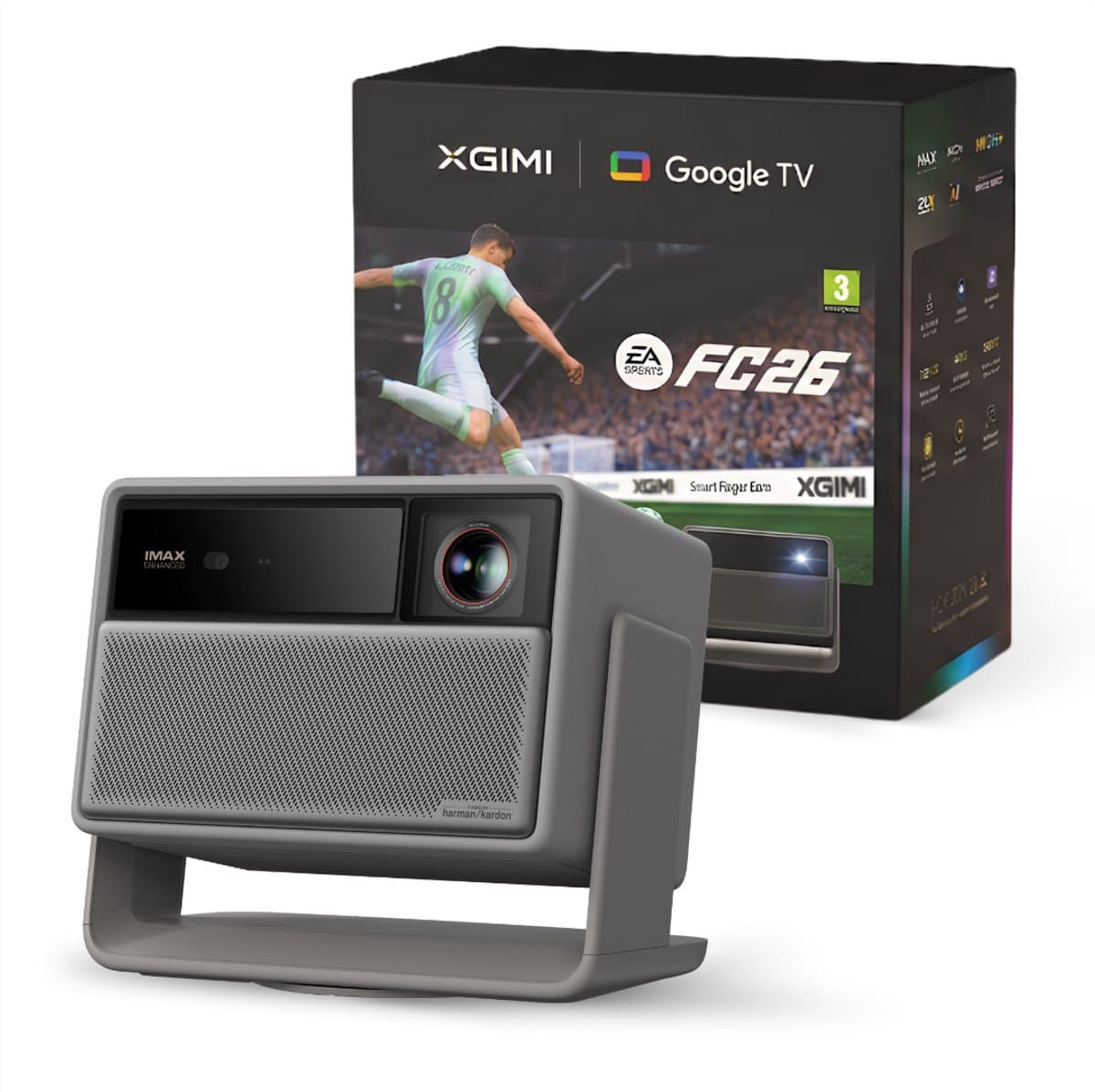 XGIMI Horizon 20 Pro Laser Projector - Limited Edition - FC26 Bundel - 4100 ISO Lumen - Harman Kardon - Beamer voor Gaming & Thuisbioscoop - 4K UHD - Google TV