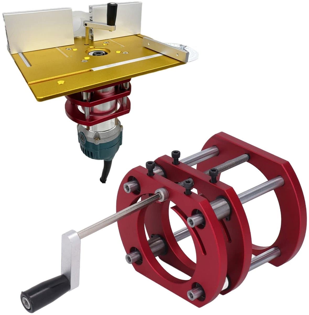 Router Lift Basis - Aluminium en RVS voor Precisie Houtbewerking