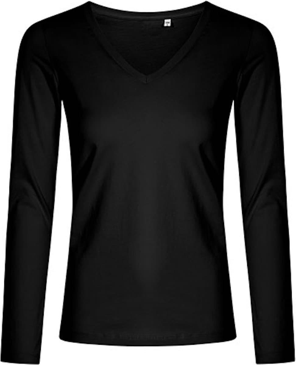 Promodoro Women´s V-Neck T-Shirt Long Sleeve XO1560 - Black - 3XL