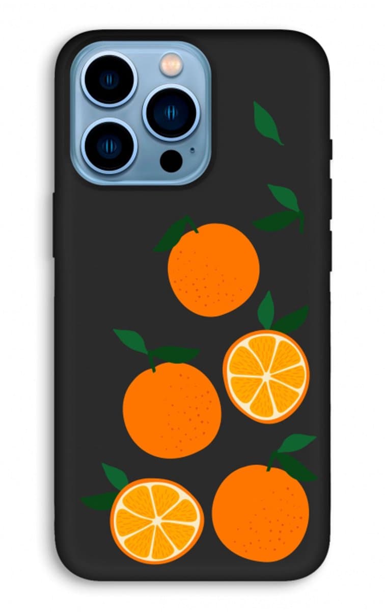 Case Company® - Hoesje geschikt voor iPhone 13 Pro Max hoesje - Will you be my clementine - Biologisch Afbreekbaar Telefoonhoesje - Bescherming alle Kanten en Schermrand
