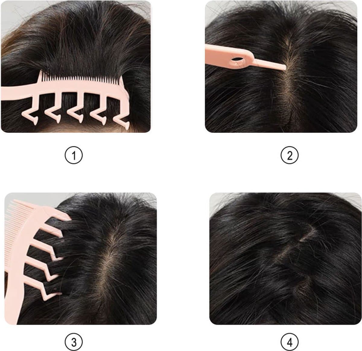 Without Lemon - Dubbelzijdig Z-vorm Haar Kam - Fluffy haar - Volumizer - Pluizig - Kleur: Zwart