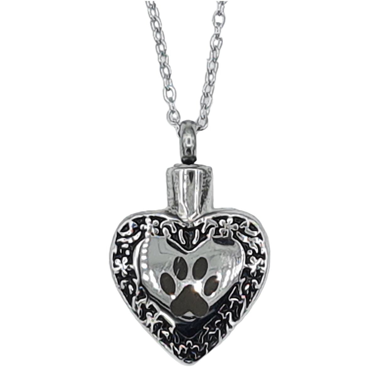 Ketting met Ashanger Hond – Hart met pootafdruk – Edelstaal – Lengte 50 cm
