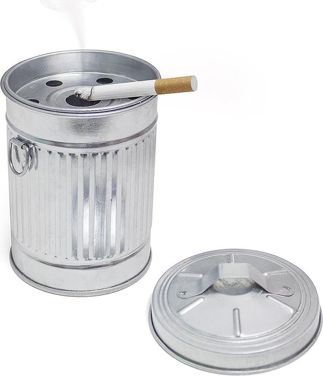 Balvi Asbak Garbage 13 X 11,5 Cm Metaal Zilver