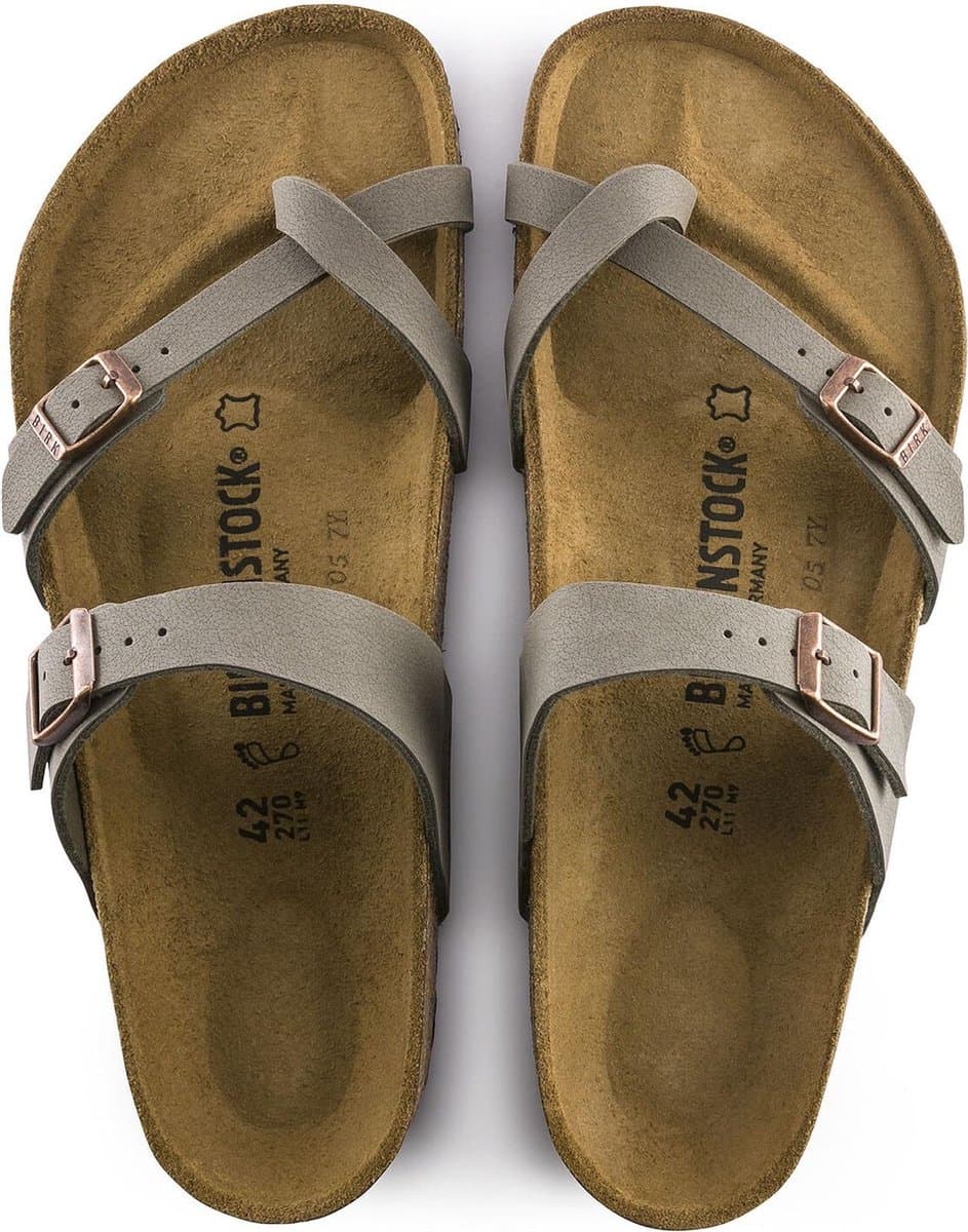 Birkenstock Mayari BFBC Regular Dames Slippers - Stone - Maat 40