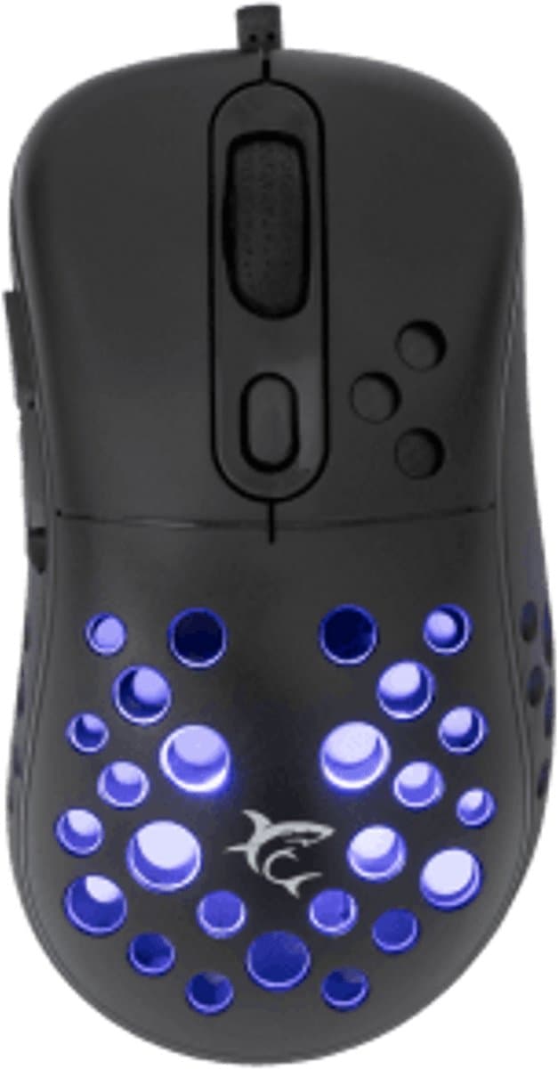 Witte Shark - AZRAEL-B - Gaming muis - 12800 - Zwart