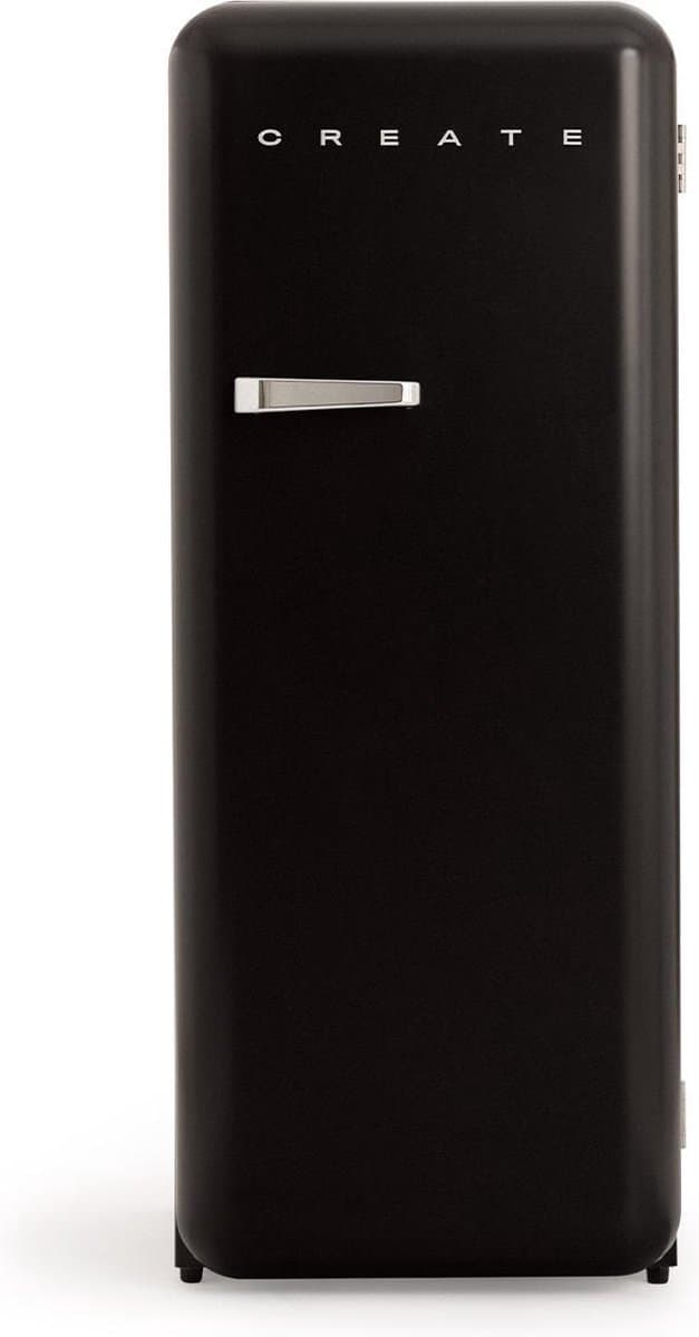 CREATE - Koelkast in retrostijl - Zwart - Handvat Zilver - FRIDGE RETRO 281L
