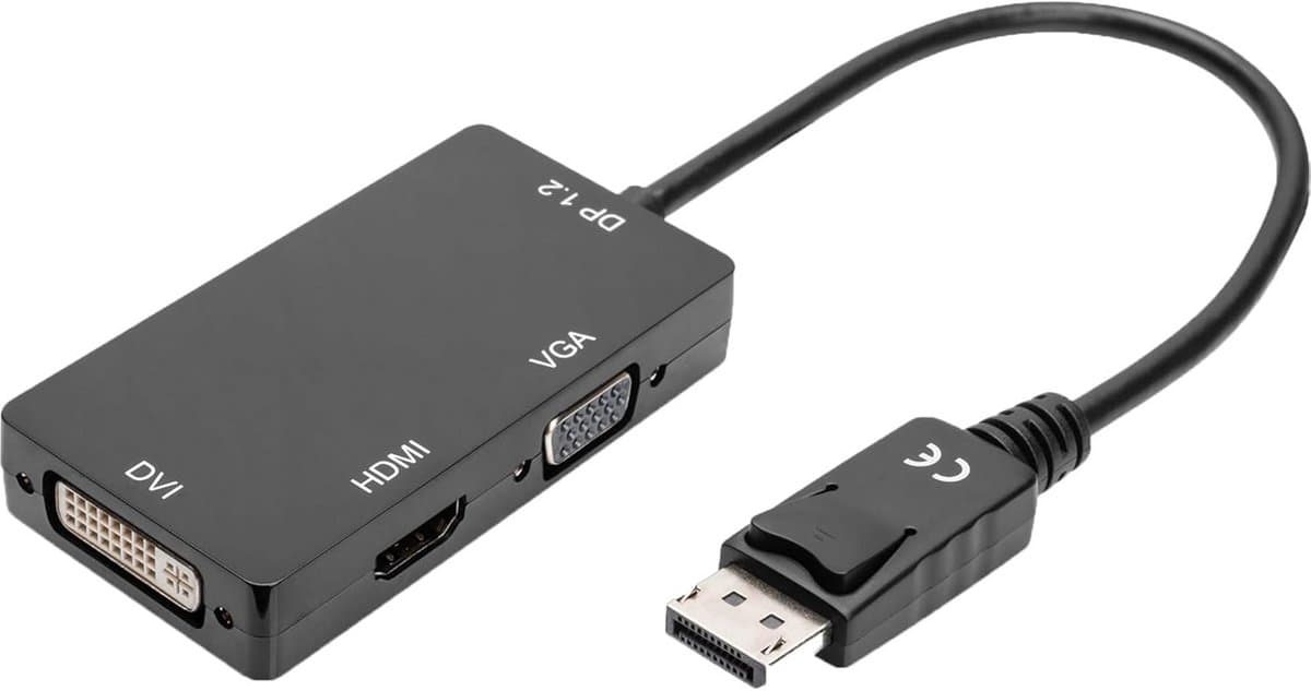 Multifunctionele Beeldschermadapter: DisplayPort naar HDMI, DVI en VGA