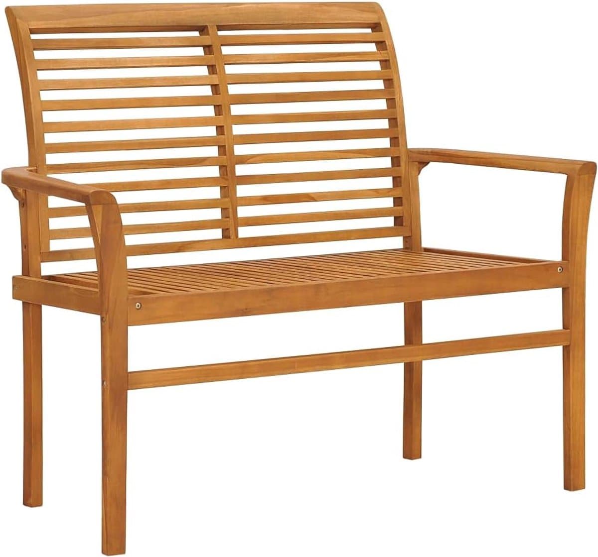 Buitenbank Teakhout - Tuinbank Zitbank - Ontspannen Buiten - Duurzaam Weerbestendig - 112 x 55 x 94 cm - Warm Hout