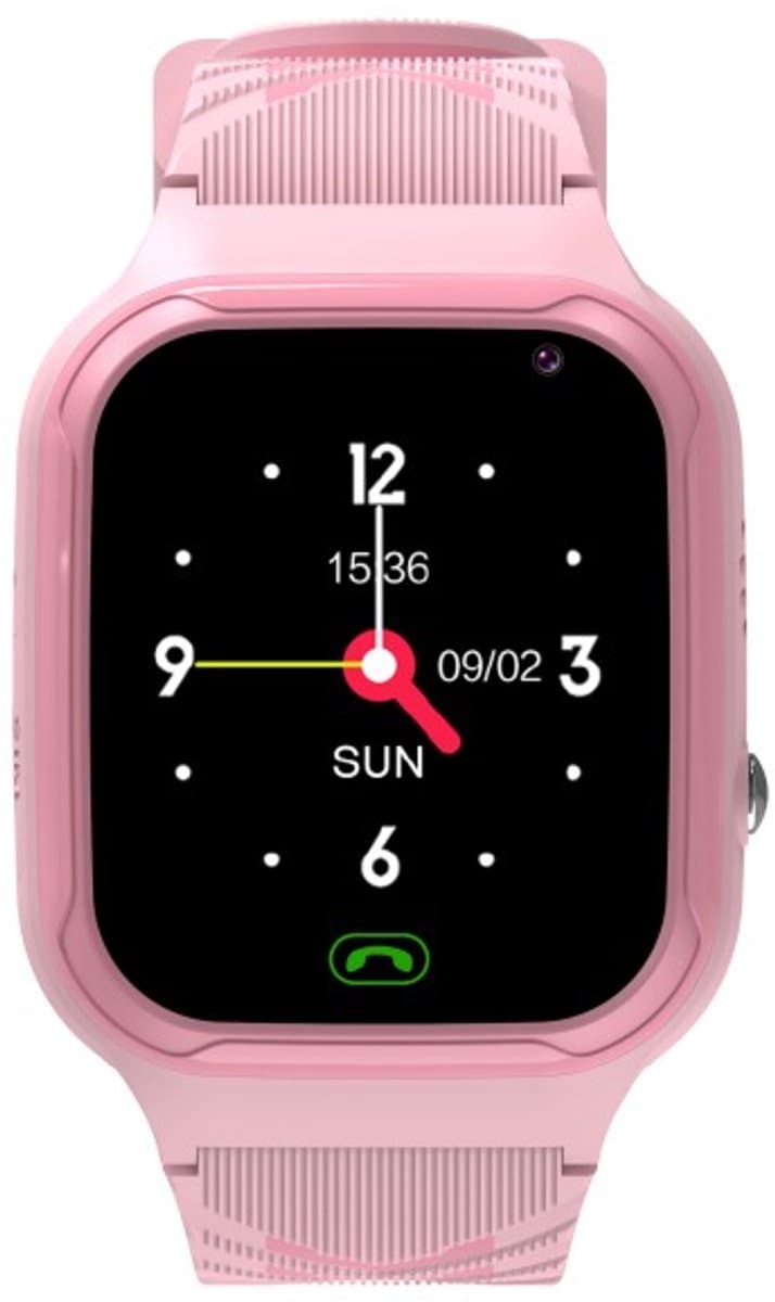 Zazu - Kids smartwatch - 4G /GPS - Bellen - video - voice chat - Alarm clock - Camera - Roze