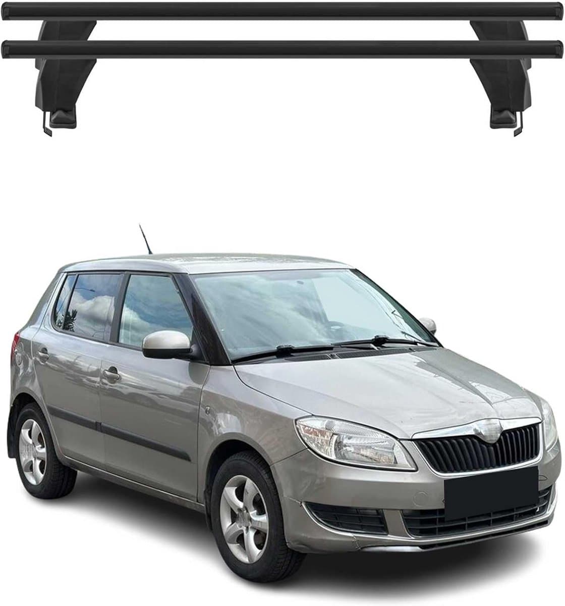 Aluminium Dakdragerset voor Skoda Fabia II (2007-2014) - Afsluitbaar en Aerodynamisch