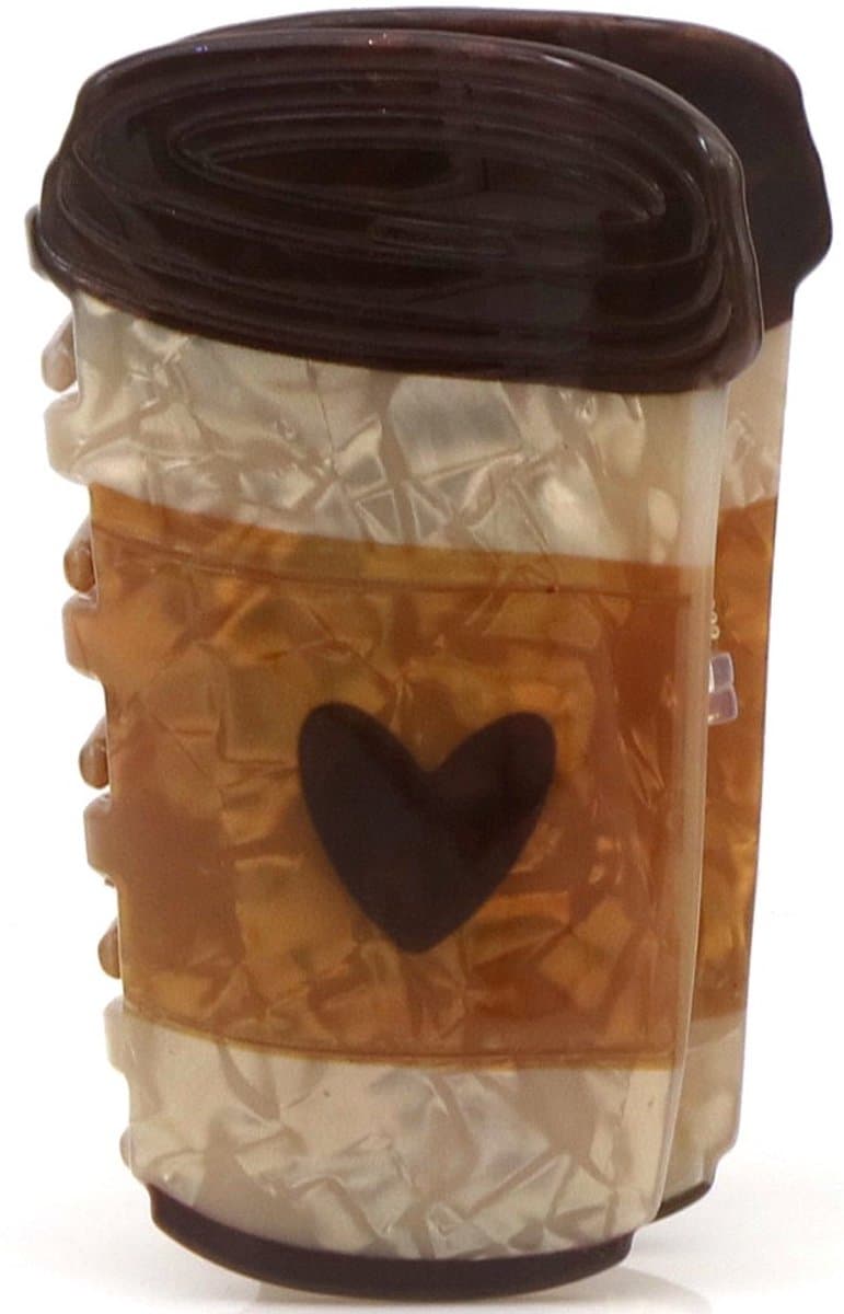 Haarklem - koffie - 8 cm