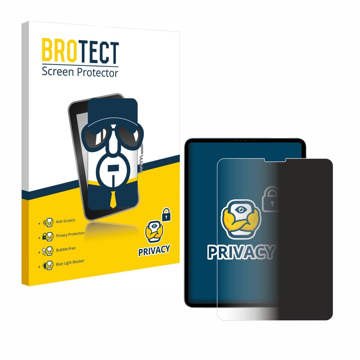 BROTECT - privacy screenprotector voor Apple iPad Pro 11" 2022 (4. Gen.) - Folie Beschermfolie Blauwlichtfilter