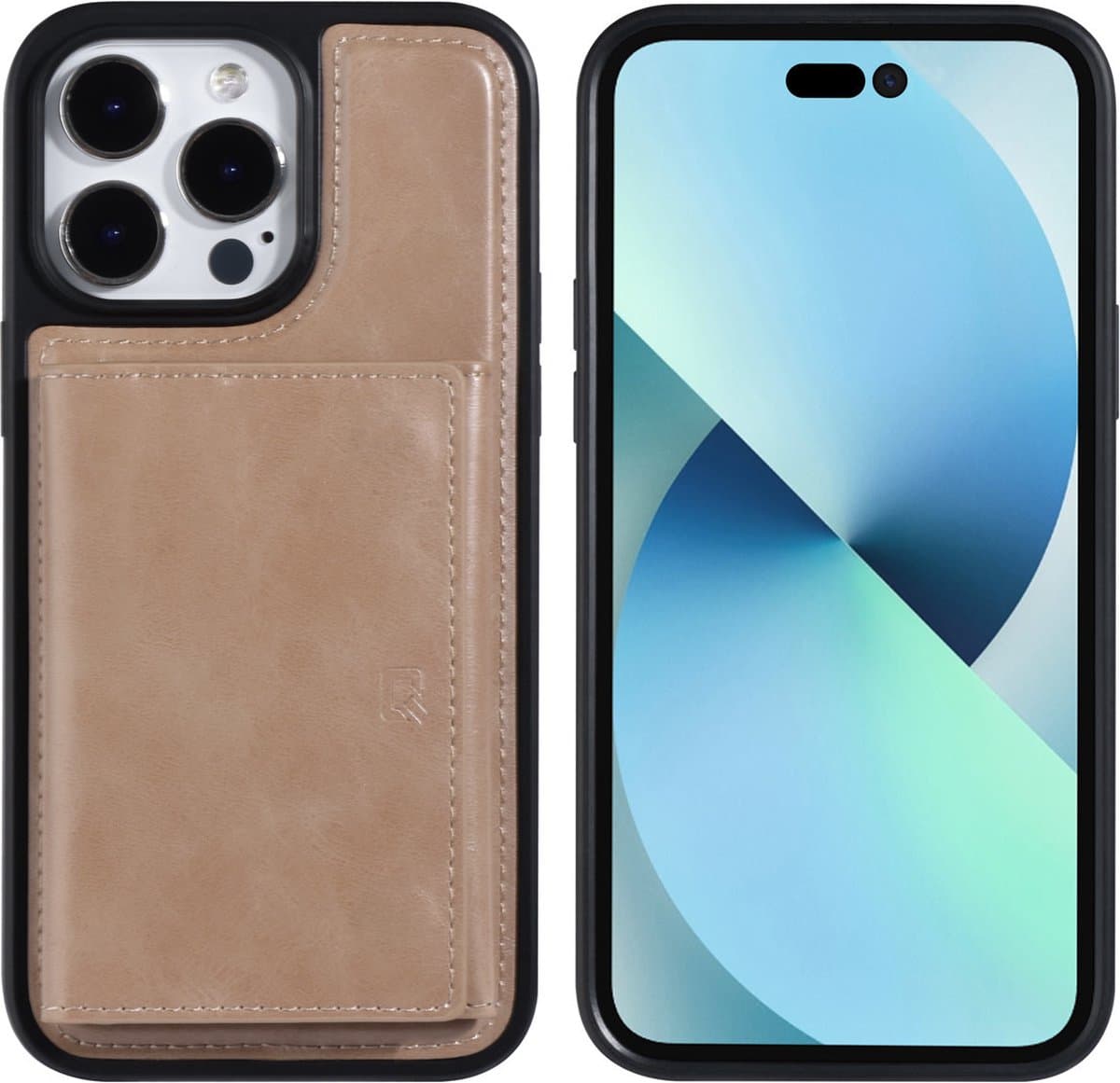 Rose Gold hoesje van UNIQ Accessory voor iPhone 14 Pro Max - Pasjeshouder - Magneetsluiting
