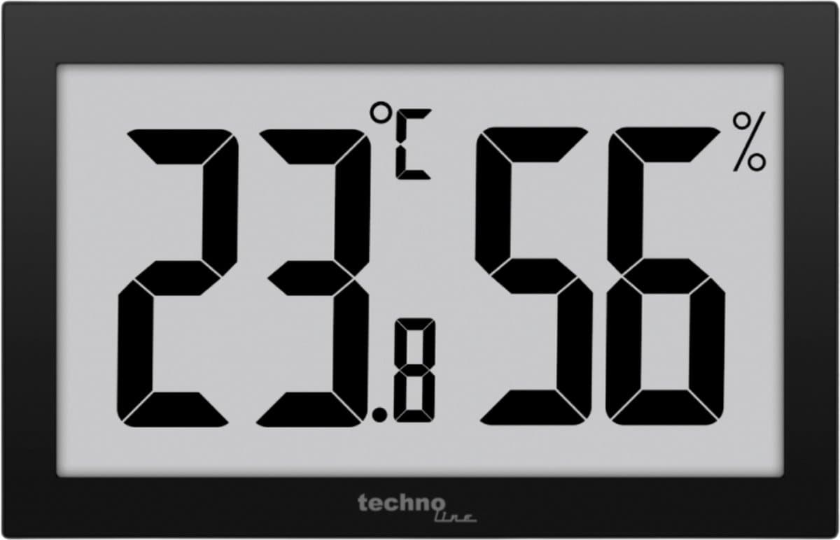 Technoline thermometer XXL - WS 9465 - 223x144x24mm - zwart - TL-WS9465