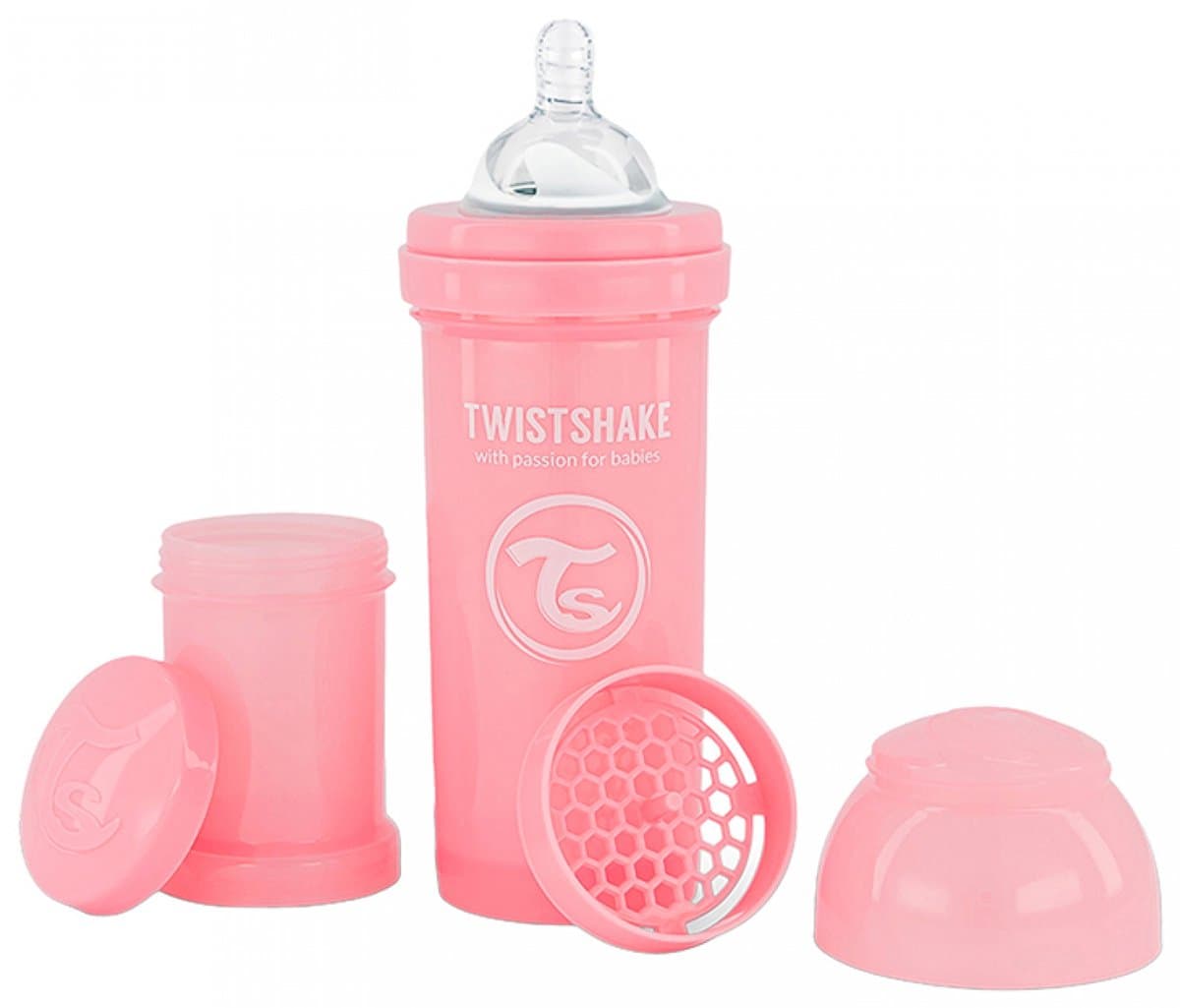 Drinkfles Twistshake Babyfles 260ml Pastel Pink