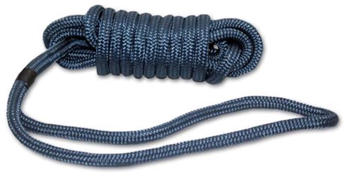 Hollex landvast navy 10mm 16 strengen L=4mtr, touw