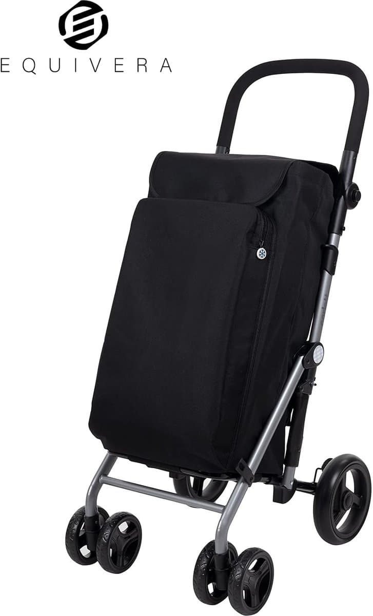 Equivera Boodschappentrolley met Koelvak - Boodschappentrolley - Boodschappen Trolley - Boodschappentrolleys