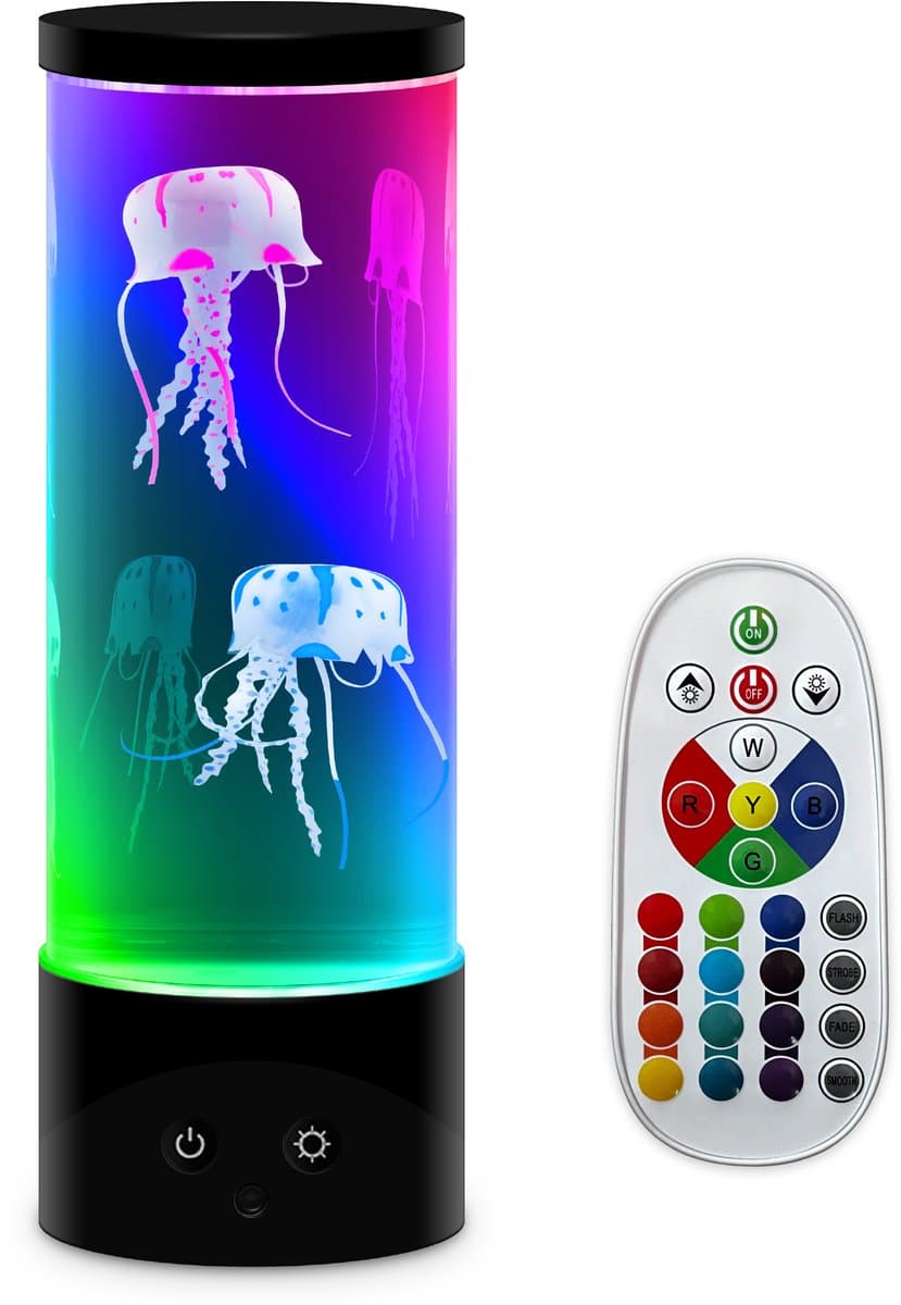 PartyFunLights - Jellyfish aquarium lamp - 2 kwallen - Meerdere kleuren - Afstandsbediening - Nachtlampje Kinderen - Batterij en USB