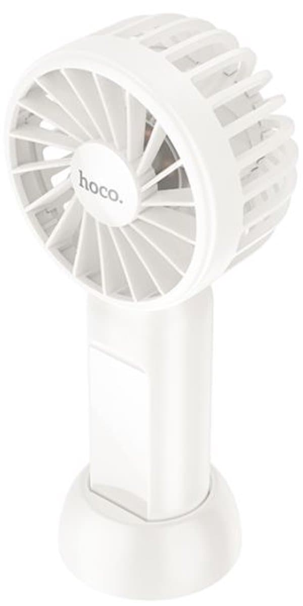 Hoco 2-in-1 Ventilator - Draadloos - Oplaadbaar - Stil - USB-C - Wit