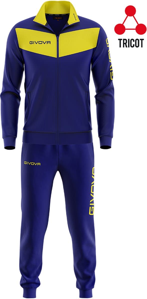 Givova Visa Trainingspak Rood,Zwart S Man