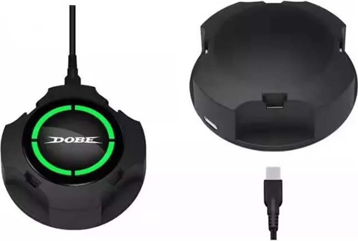 Dobe - Charging Dock Rond 4 Joy-Pad Geschikt voor Nintendo Switch - Geschikt voor Nintendo Switch Charging Dock geschikt voor 4 Joy-Pad's- Nintendo Switch Accessoires - Nintendo Switch OLED Accessoires - Zwart