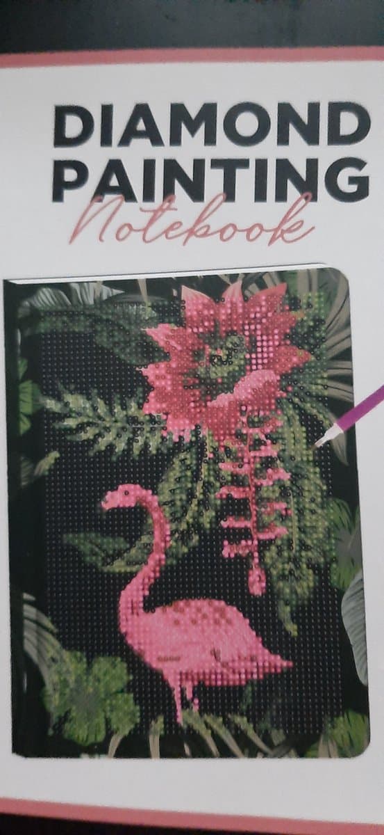 Diamond painting - notebook/ 15x21 cm / flamingo