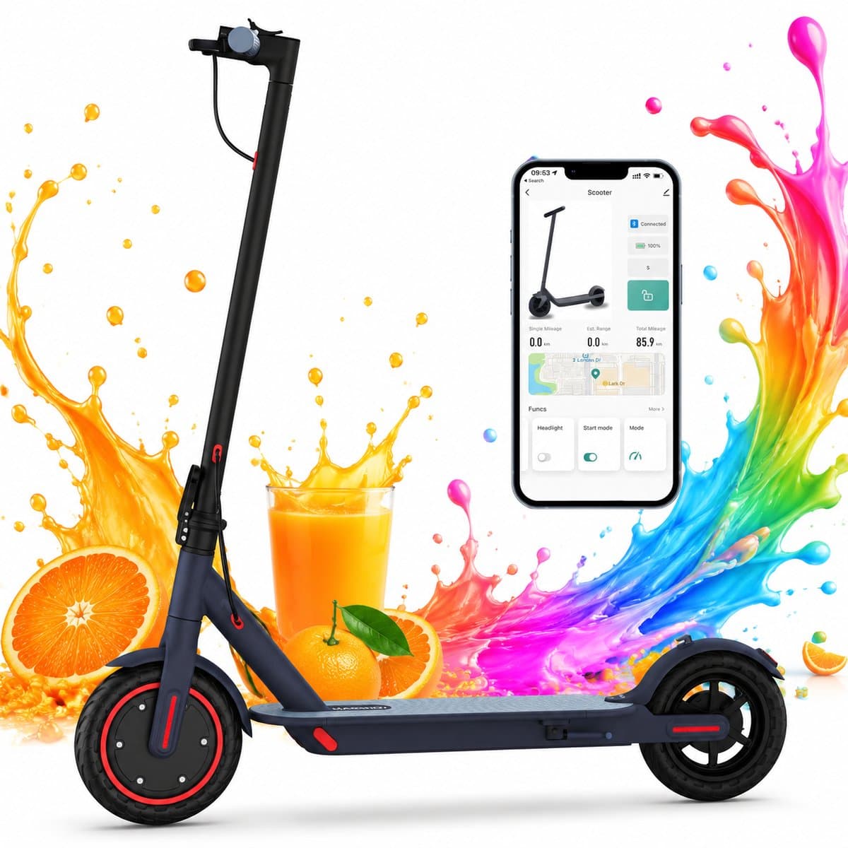 Minicee elektrische step voor volwassenen 8,5 inch massieve banden, 36V 10,5Ah, actieradius 26 km, maximale snelheid 22 km/u 350W opvouwbare elektrische step