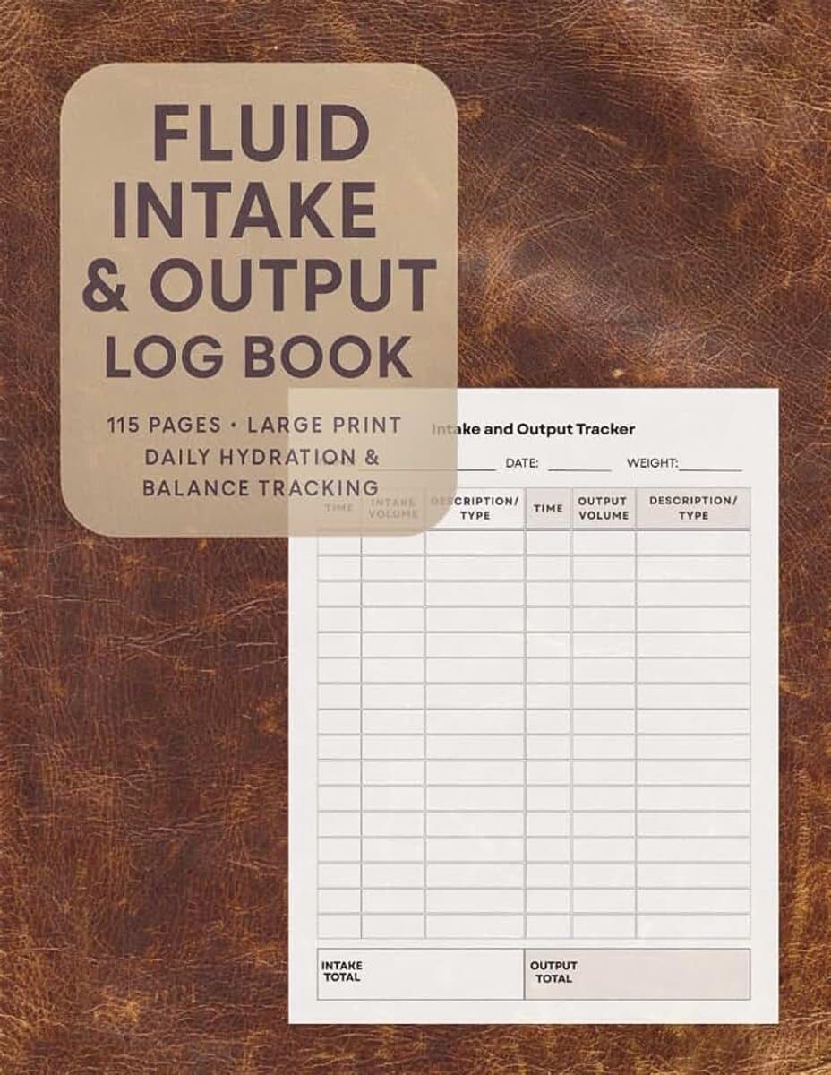 Intake & Output Log Book – Large Print Daily Hydration & Balance Tracker for Medical, Dialysis, CHF, Kidney & Hospital Monitoring: 115-Page ... Nurses, Caregivers & Home Health U