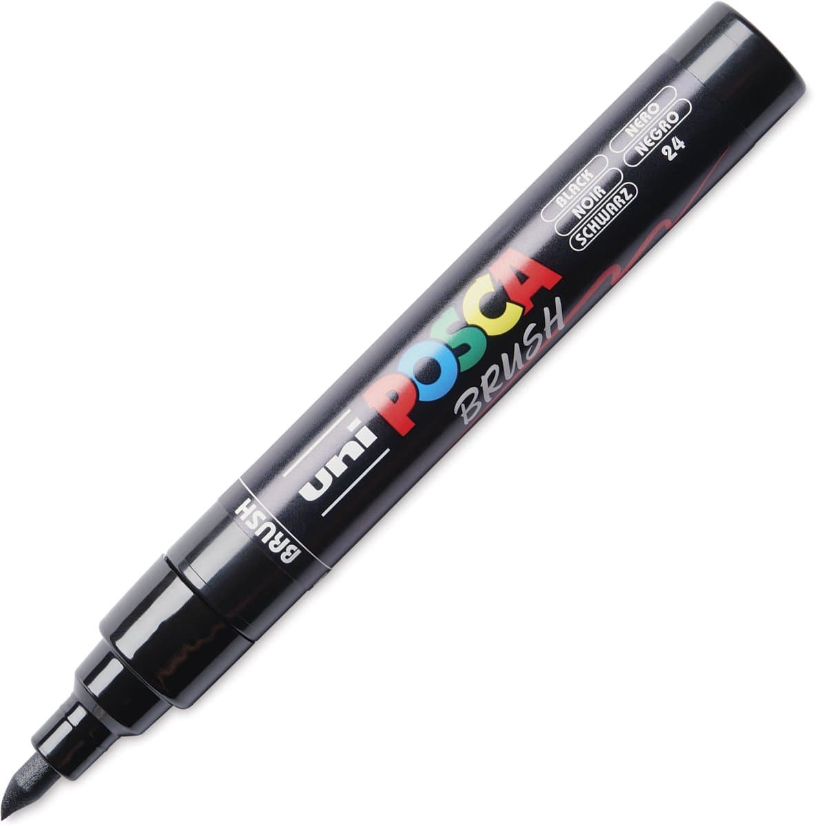 Paintmarker uni posca pc-5br brushpunt m zwart