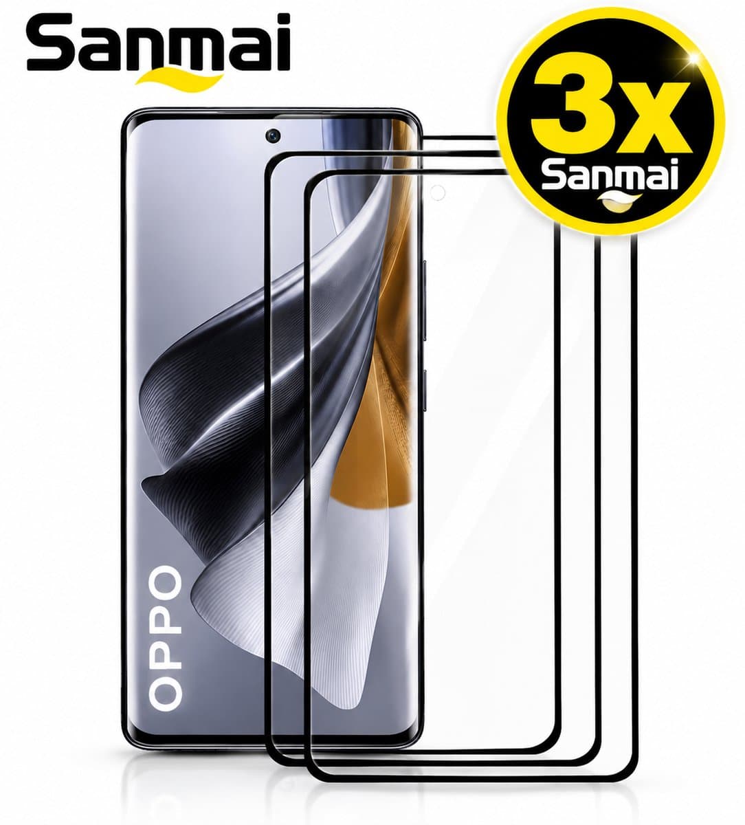 Oppo A94 (5G) Screenprotector Glas Tempered Glass - Oppo A94 (5G )Screen Protector Glas Gehard- 2 STUKS