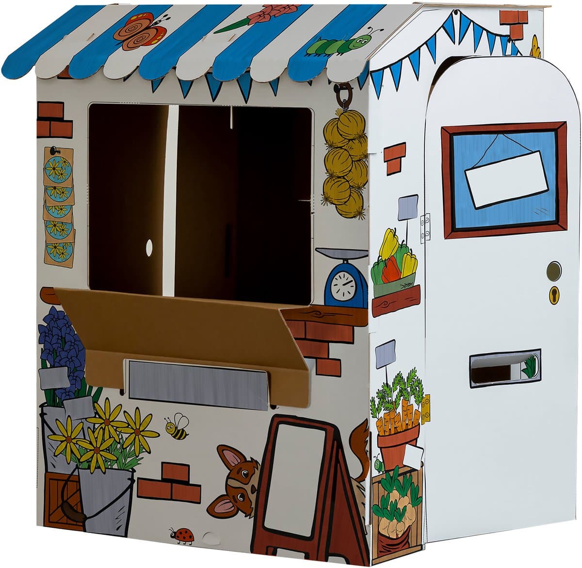 Bankers Box Play - Speelhuis stevig karton - Marktkraam - Inkleurbaar